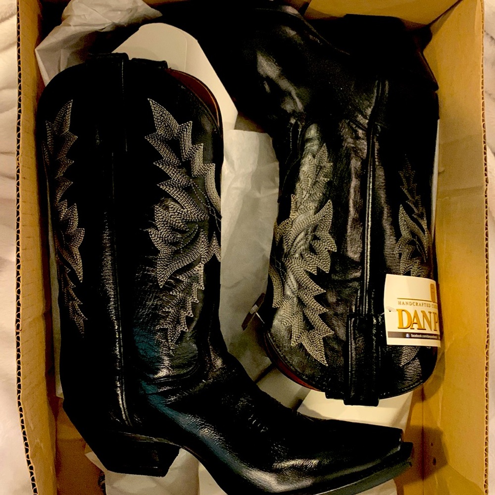 Dan Post Black Leather Boots